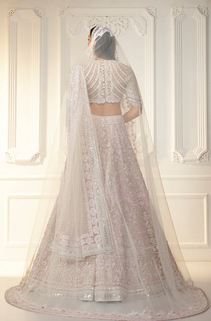 Ivory Chikankari Mijwan Embroidered Lehenga Set