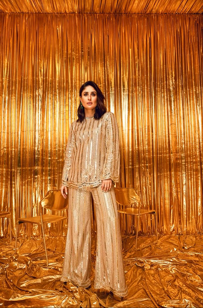 Kareena Kapoor in our Gold Sequin Pant Set