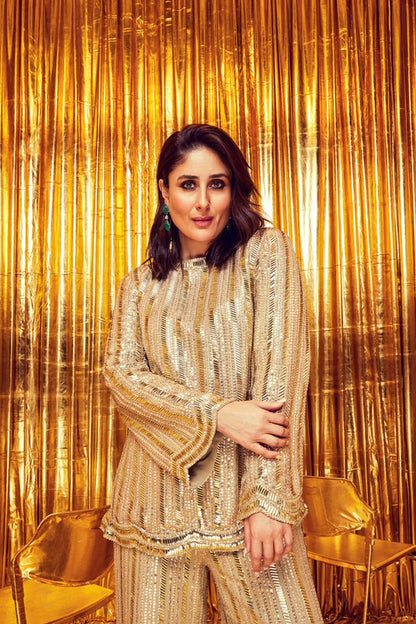 Kareena Kapoor in our Gold Sequin Pant Set