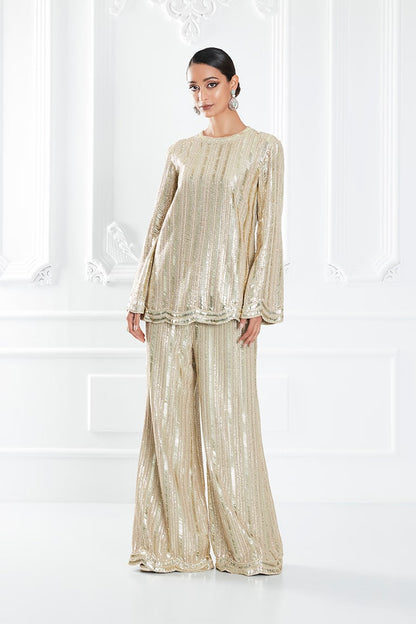 Gold Sequin Embellished Co-ord Set
