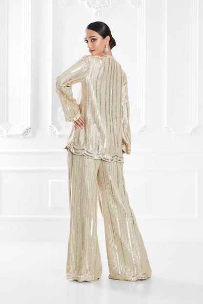 Gold Sequin Embellished Co-ord Set
