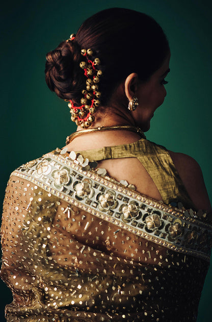 Genelia Deshmukh in our Olive Green Tissue Kurta Set