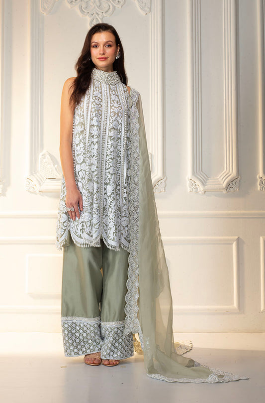 Green Kashmiri Embroidered Short Kurta Set