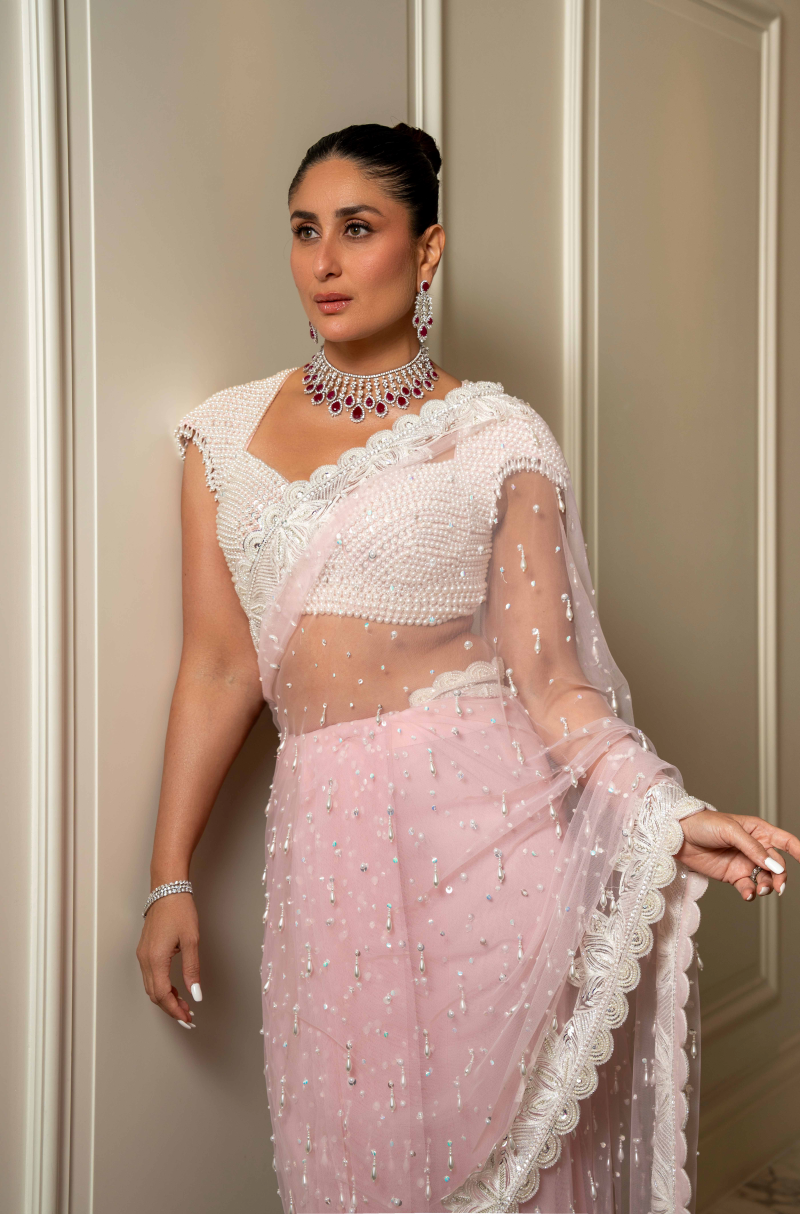 Kareena Kapoor Khan in our Blush Pink Saree