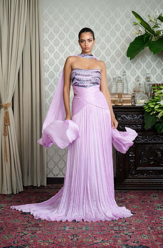 Lilac Textured Gown
