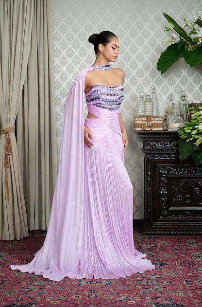 Lilac Textured Gown
