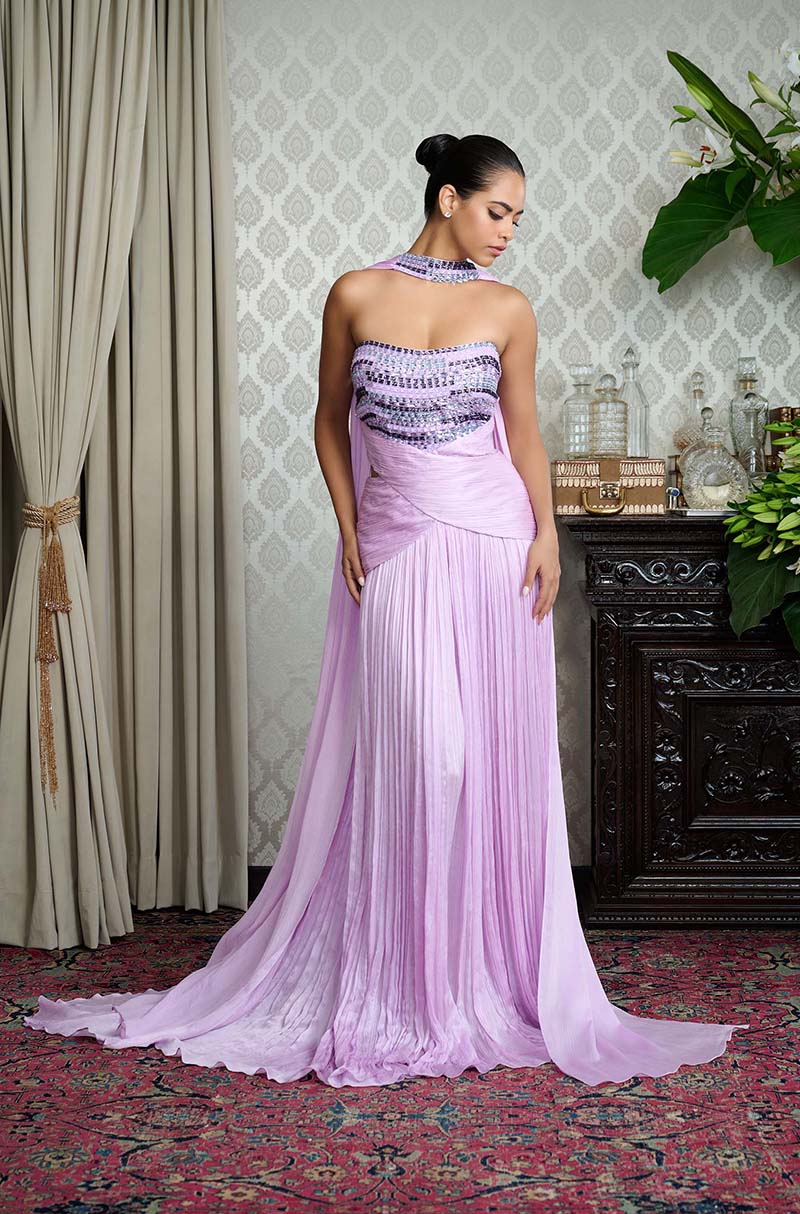 Lilac Textured Gown