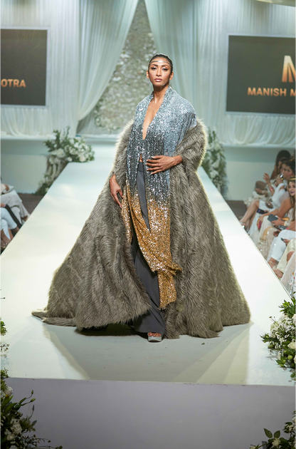 Silver to Gold Ombre Sequin Top Pant Set