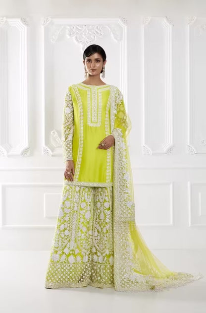 Lime Green Kashmiri Kurta Set