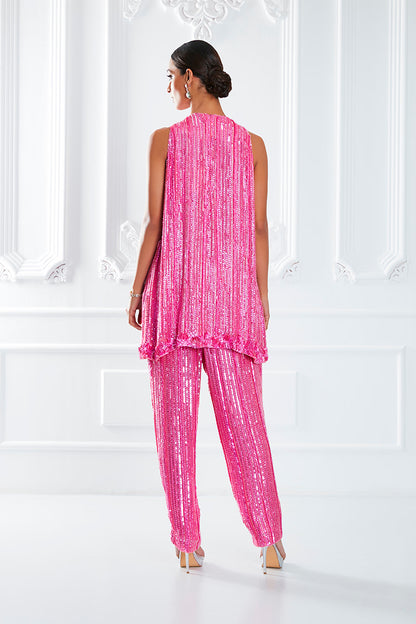 Pink Sequin Embellished Co-ord Set