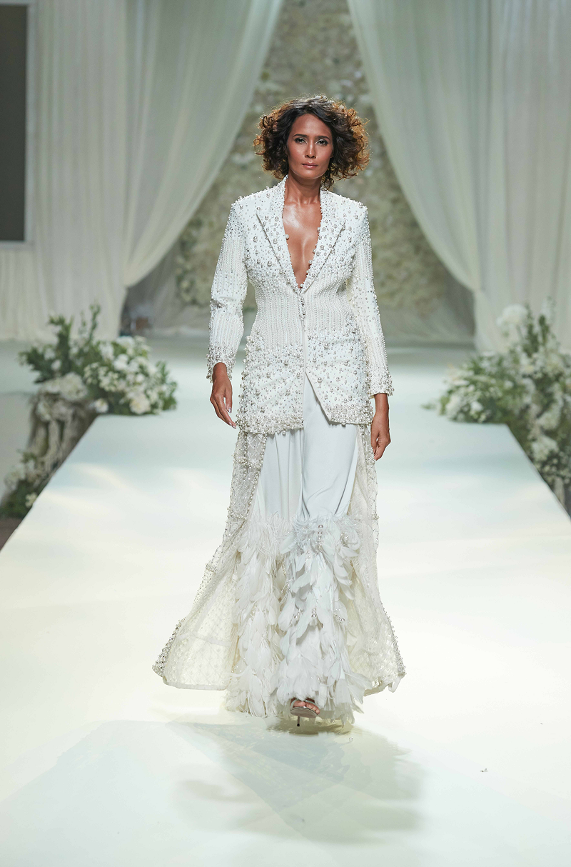 Ivory Pearl Embroidered Pant Set