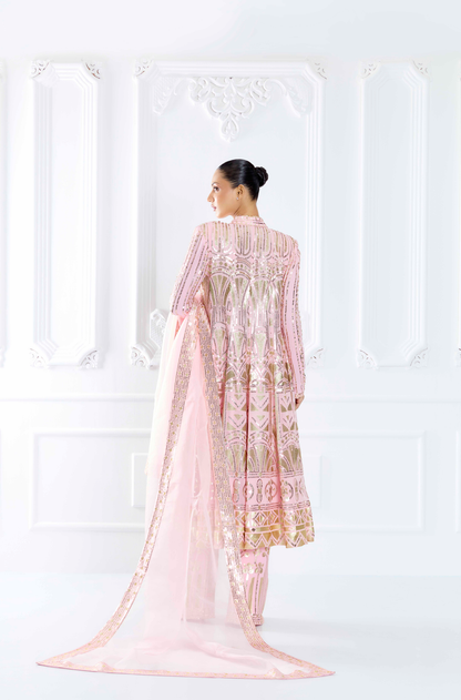 Pink Embroidered Kurta Set
