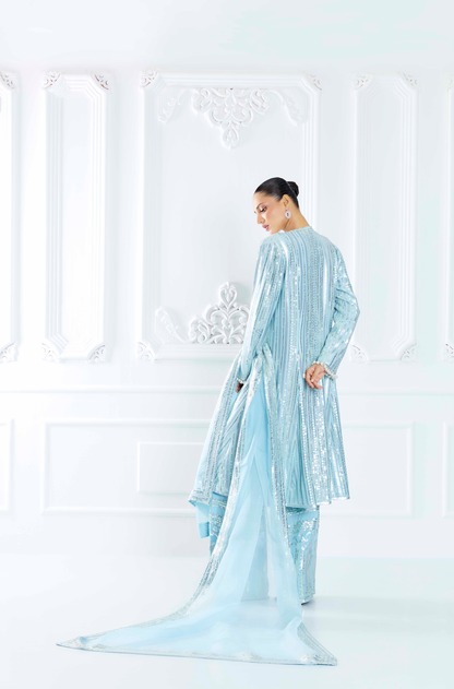 Sky Blue Embroidered Kurta Set