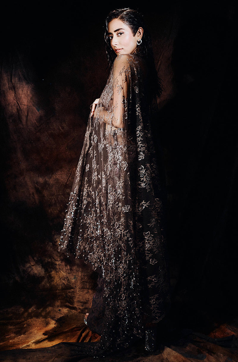 Jonita Gandhi in our Grey Sequin Embroidered Skirt Set