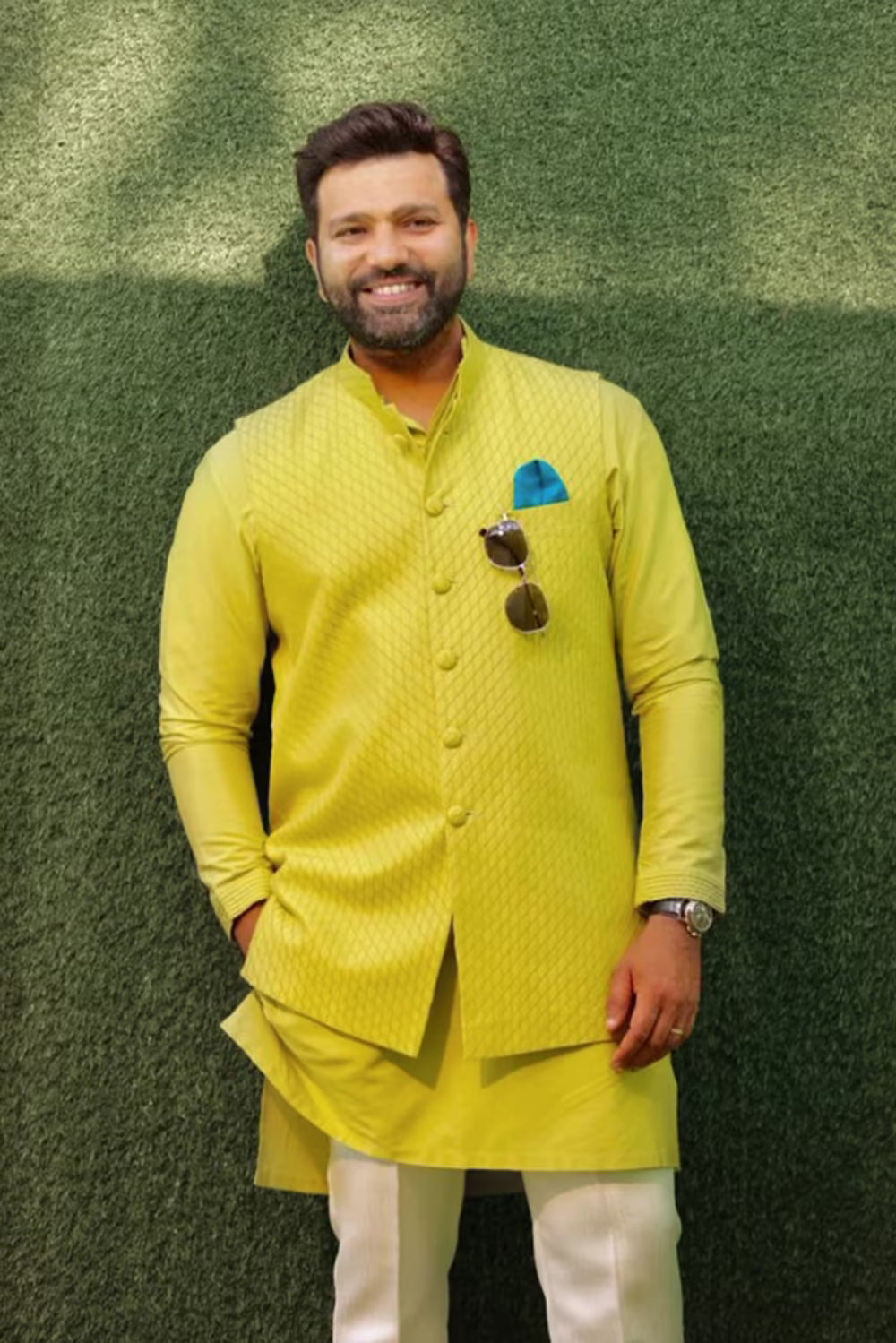 Rohit Sharma in our Green Bundi Set