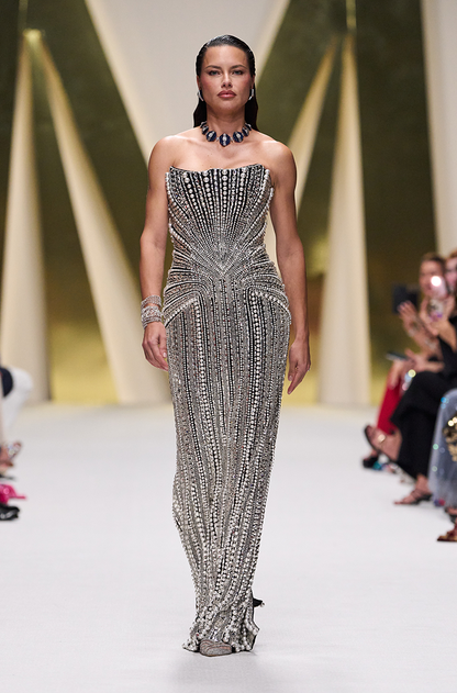 Black Stone & Pearl Gown