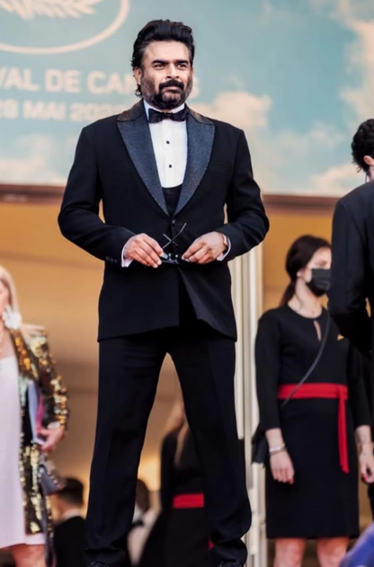 R. Madhavan in our Black Lapel Tuxedo Set