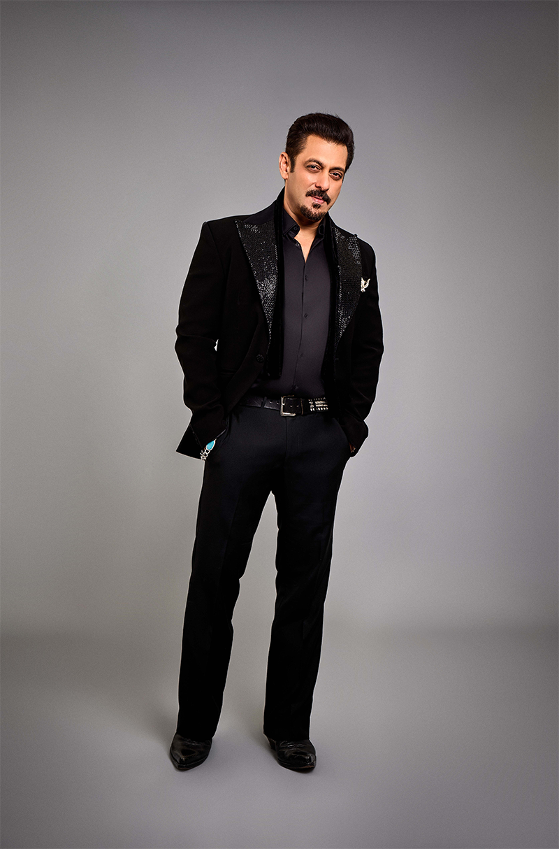 Salman Khan in our Black Sequin Blazer Set