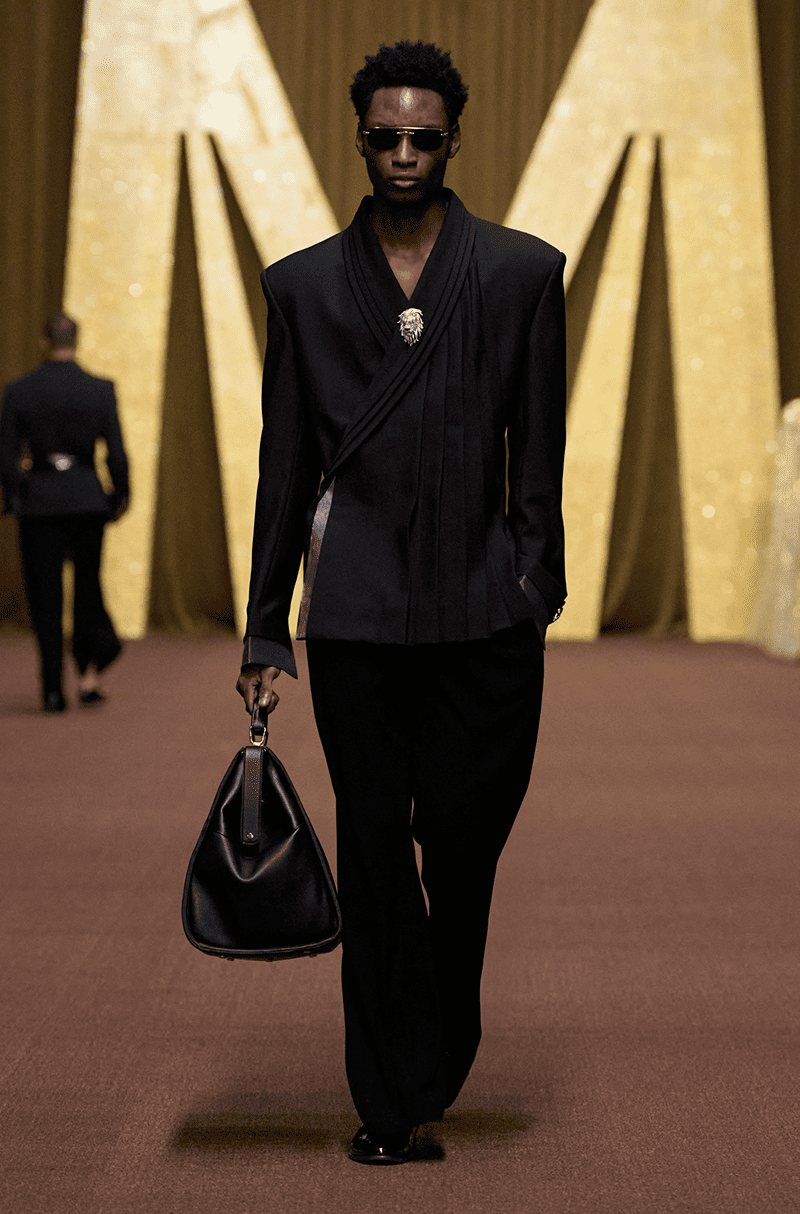 Black Multi Layered Jacket Set