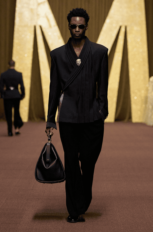 Black Multi Layered Jacket Set