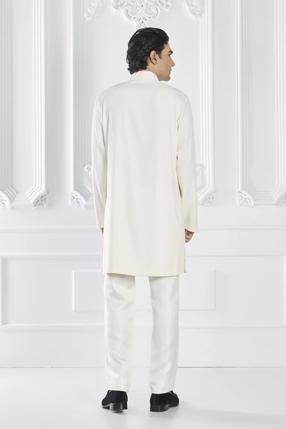 Cream Floral Embroidered Kurta Set