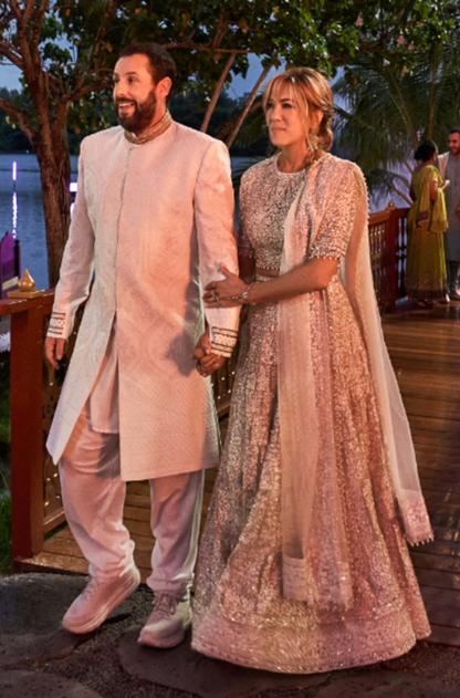 Jennifer Aniston in our Classic Mijwan Lehenga Set