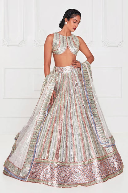 Oceanic Breeze Multi Sequin Lehenga