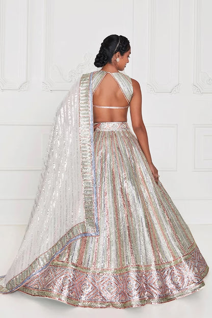 Oceanic Breeze Multi Sequin Lehenga