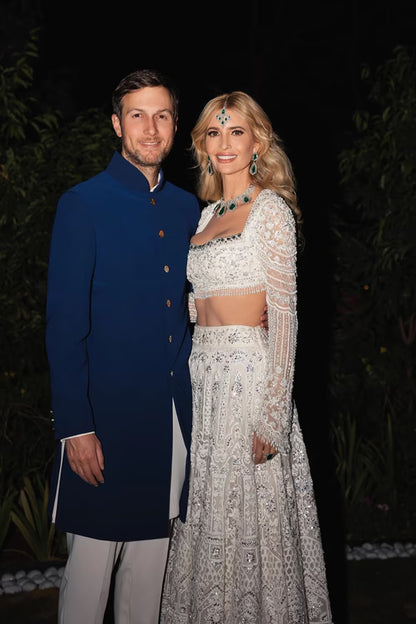 Ivanka Trump in our Ivory Mijwan Lehenga Set