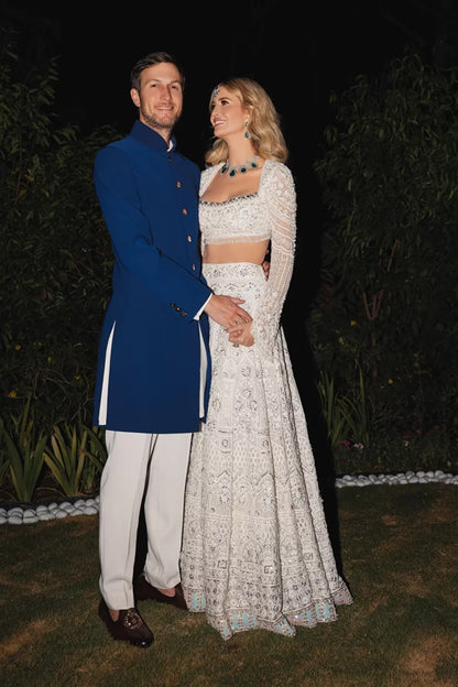 Ivanka Trump in our Ivory Mijwan Lehenga Set
