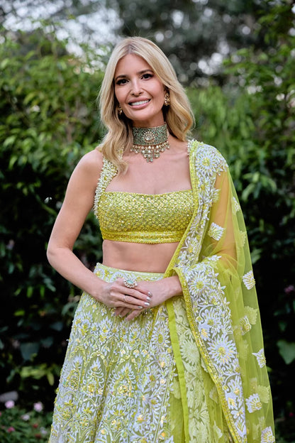 Ivanka Trump in our Lime Green Lehenga Set