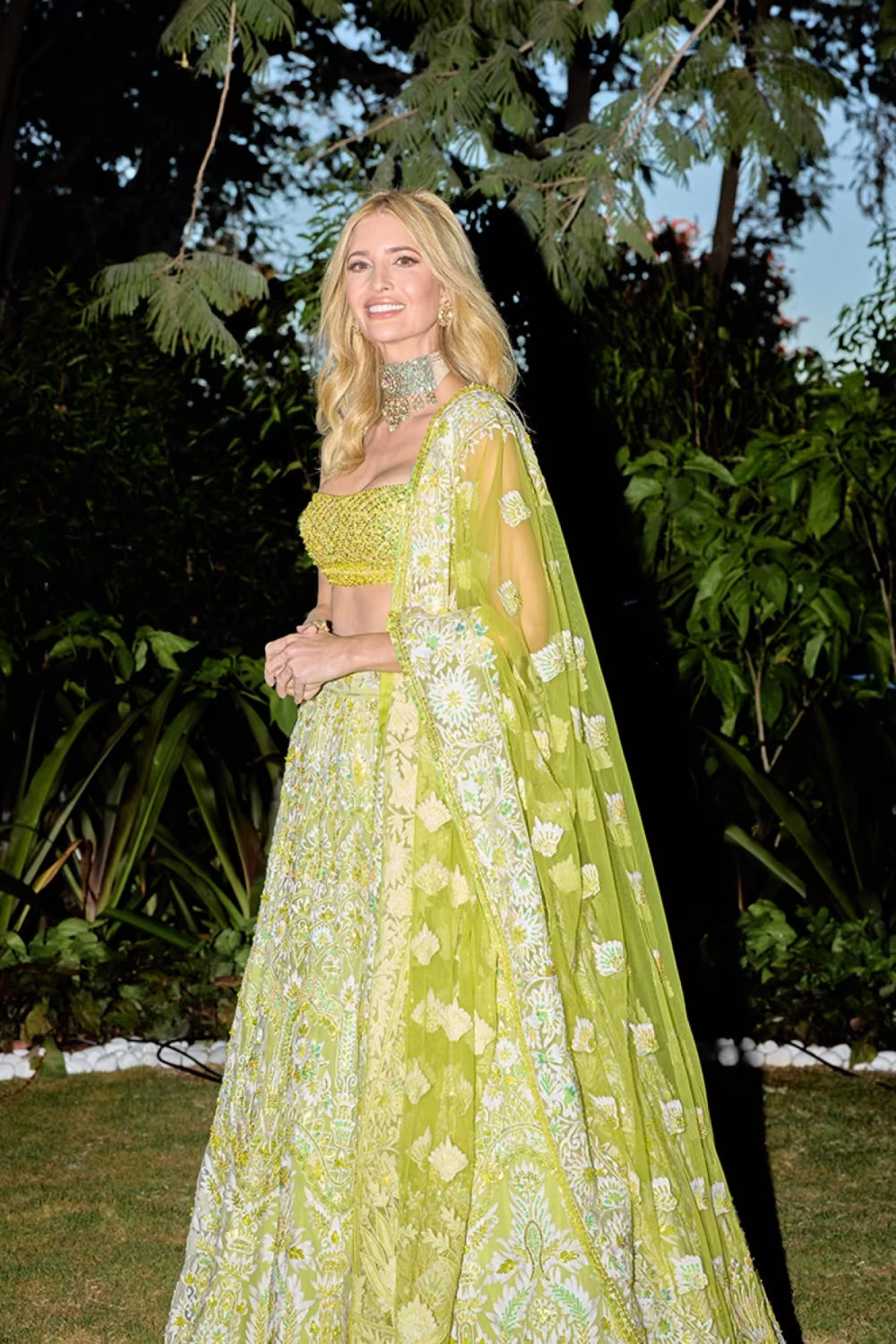 Ivanka Trump in our Lime Green Lehenga Set