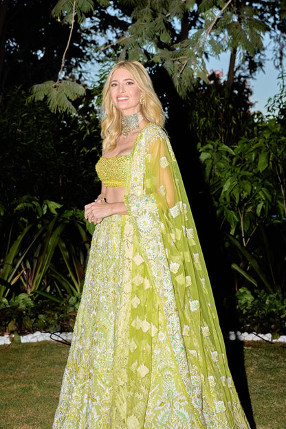 Ivanka Trump in our Lime Green Lehenga Set