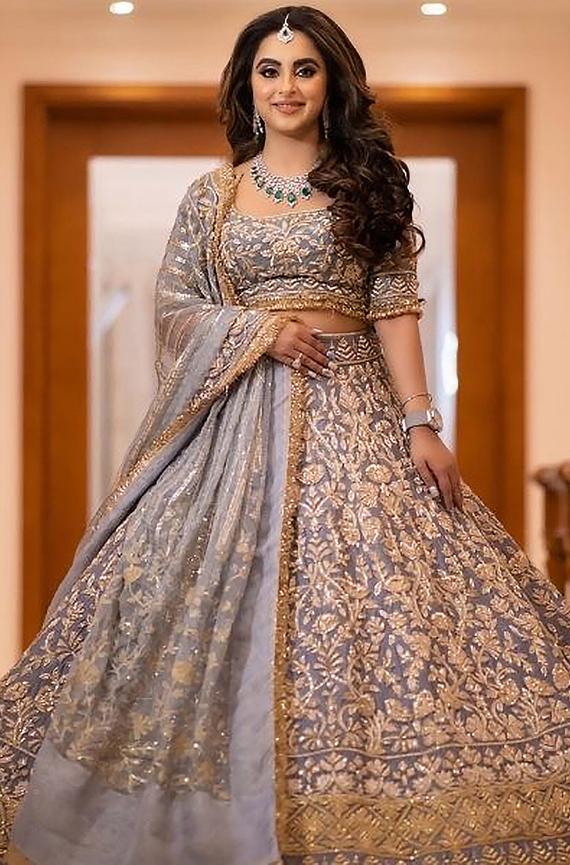 Bride: Mehar Kunal Bajaj in Lilac Embellished Lehenga