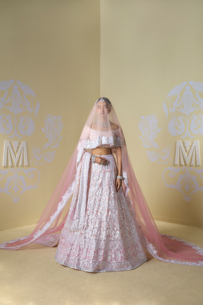 Shades of Pink Kashmiri Embroidered Lehenga Set