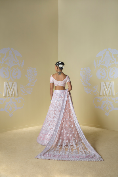 Shades of Pink Kashmiri Embroidered Lehenga Set