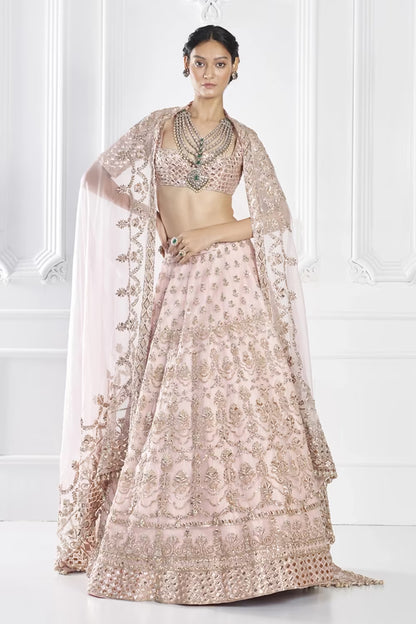 Blush Scallop Embroidered Lehenga Set