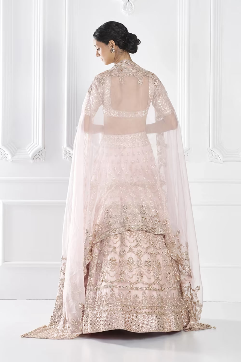 Blush Scallop Embroidered Lehenga Set