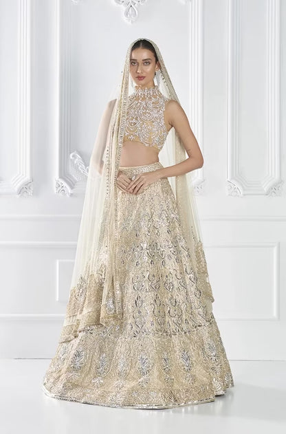 Silver Gold Badla Lehenga Set