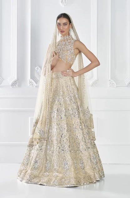 Silver Gold Badla Lehenga Set