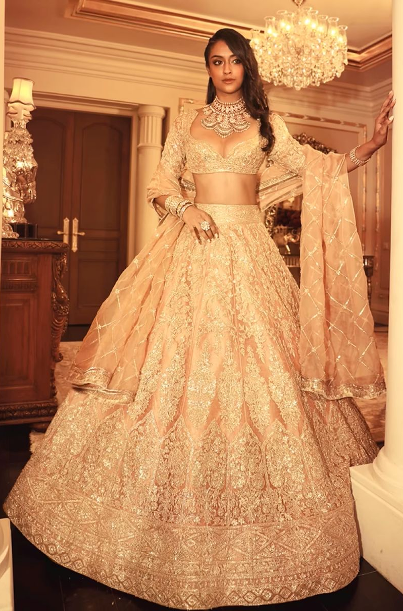 Aureate Gold Embroidered Lehenga Set