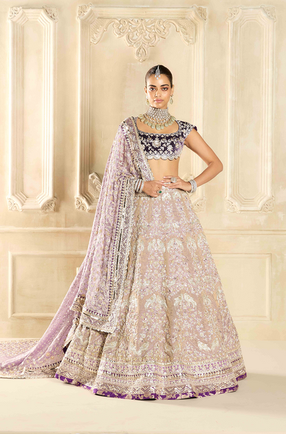 Hazy Lavender Embroidered Lehenga Set