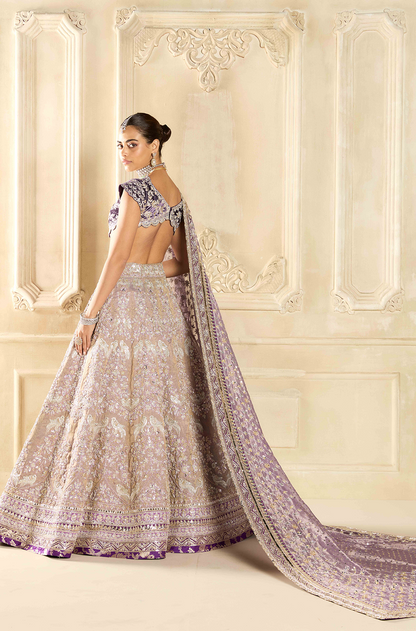 Hazy Lavender Embroidered Lehenga Set