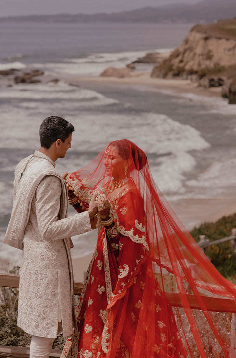 Bride: Sridevi Sheth in our Scarlet Red Nooraniyat Lehenga Set