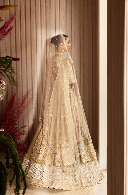 Oyster Lotus Embroidered Lehenga Set