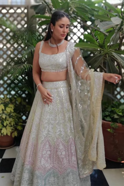 Kareen Kapoor Khan in our Three Tone Kashmiri Lehenga Set