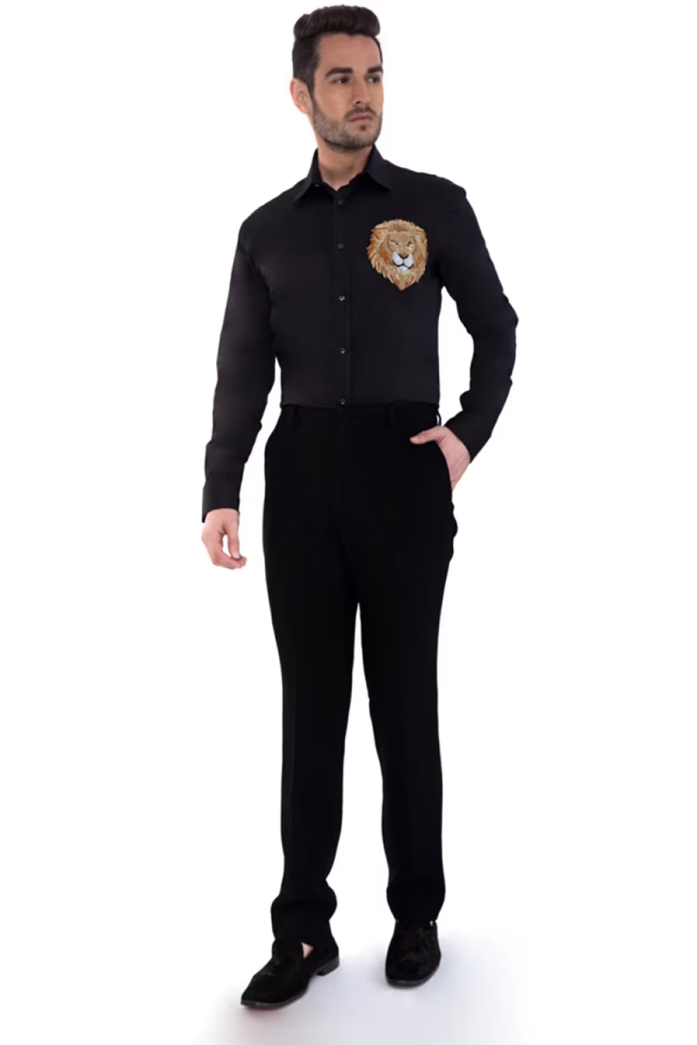 Black Shirt with Simba Motif