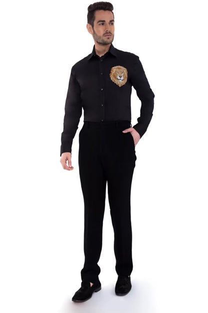 Black Shirt with Simba Motif