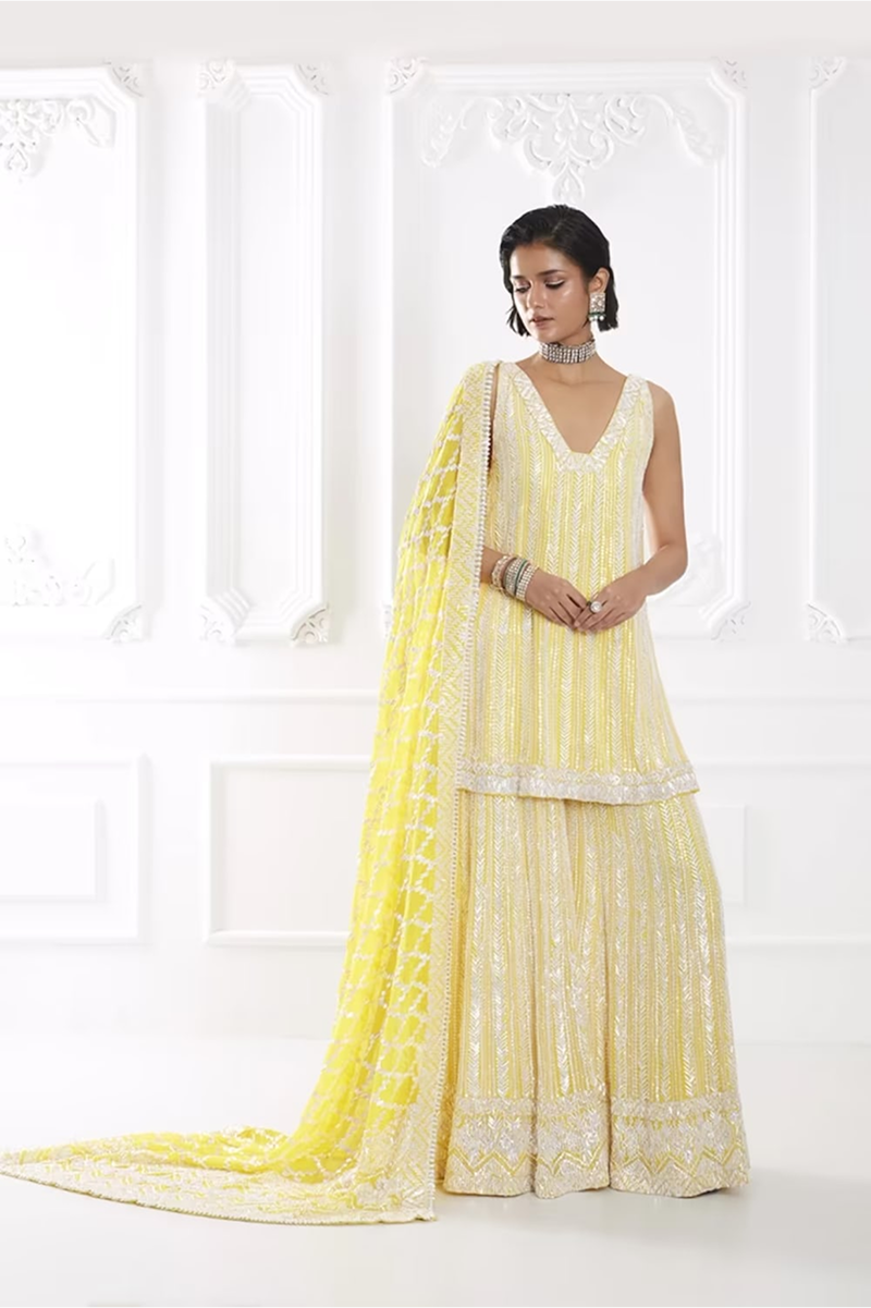 Sunny Yellow Taban Sequin Kurta Set