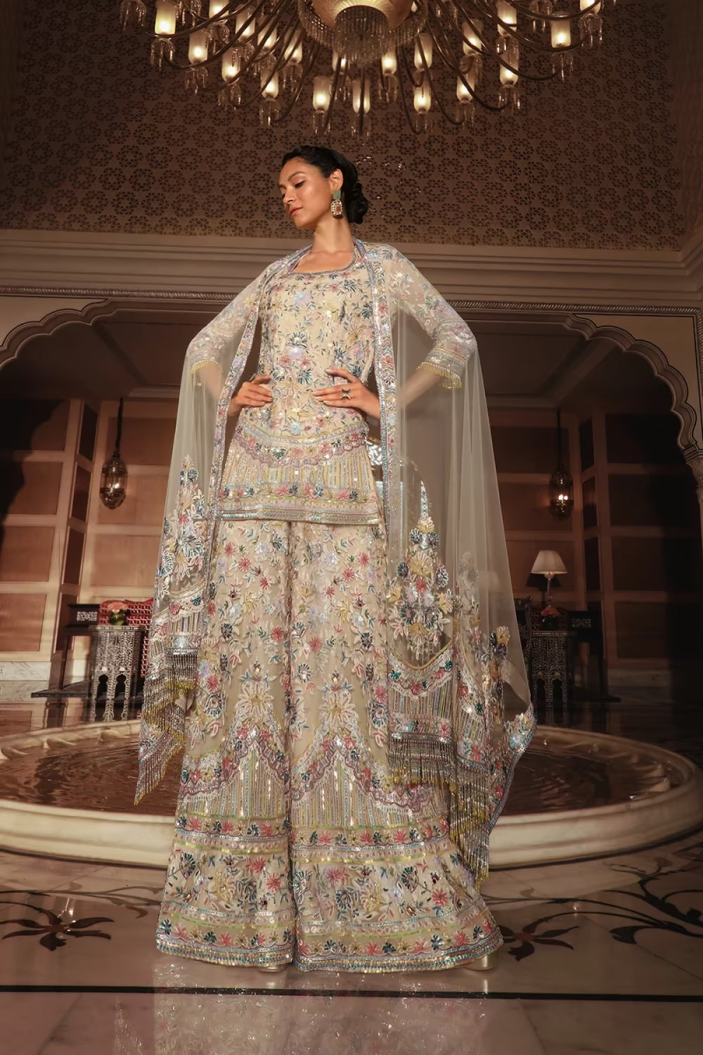 Floral Kashmiri Sharara Set